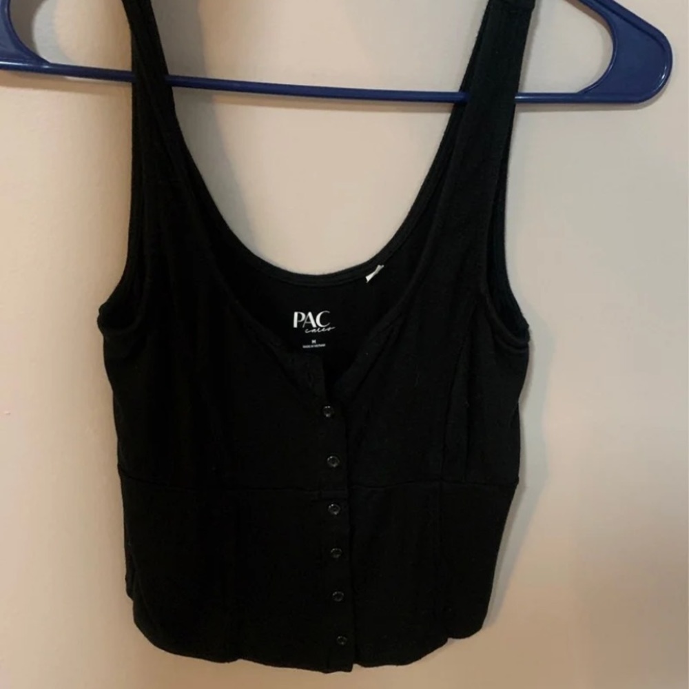 Black Crop Tank Top